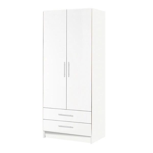 CLASSIC BTL COMBI DOUBLE WARDROBE WHITE