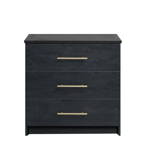 3 drawer chest in charcoal