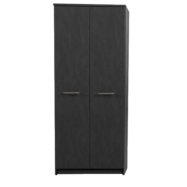 2 Door Wardrobe in charcoal