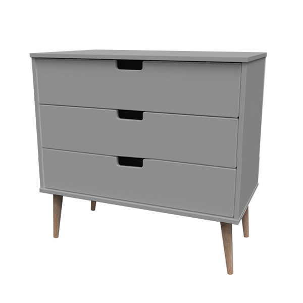 dusk grey 3dr chest of drawers