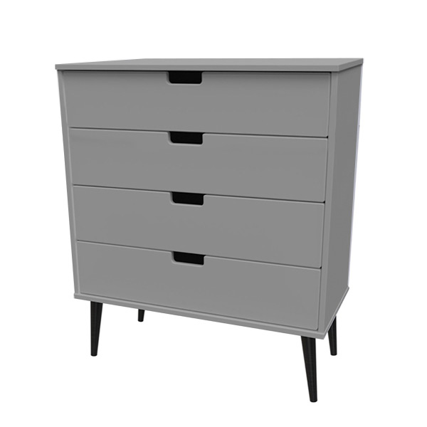 dusk grey 4dr chest of drawers