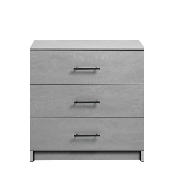 3 drawer chest of drawers in concrete