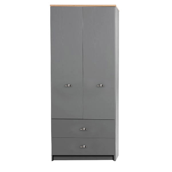 HMO 2 Door Combi Wardrobe in grey