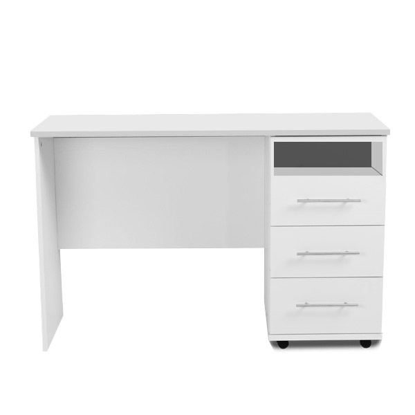 Classic 3 Drawer white desk