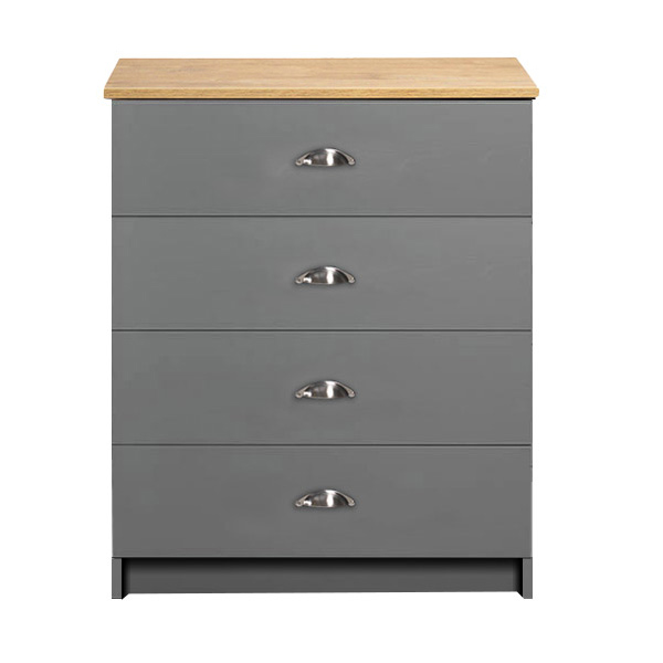 4 drawer chest of drawers in grey