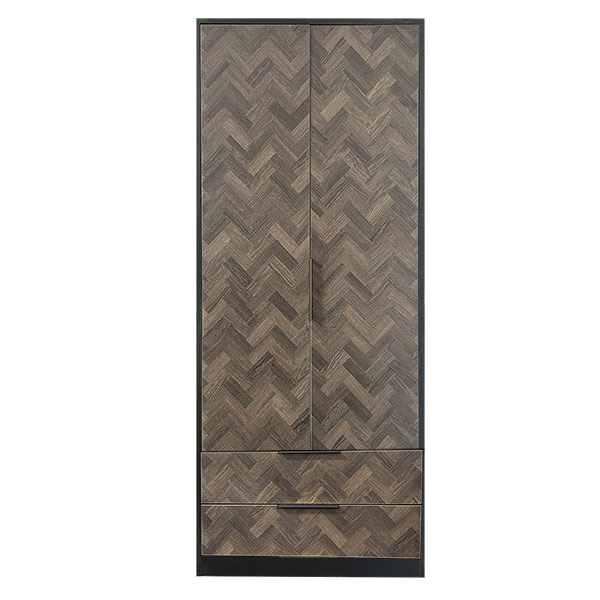 Herringbone double combi wardrobe black