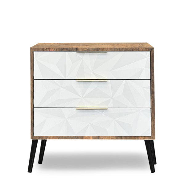 GEO 3 drawer chest black legs