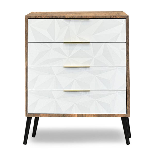 GEO 4 drawer chest black legs