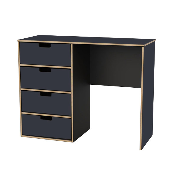 Indigo blue 4 drawer desk