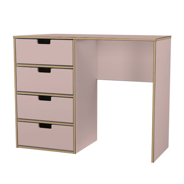 Kobe Pink 4 drawer desk