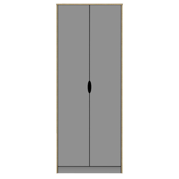 Scandi dusk grey 2 door wardrobe