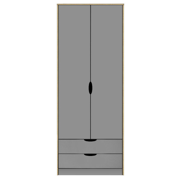 Scandi dusk grey 2 door Combi wardrobe