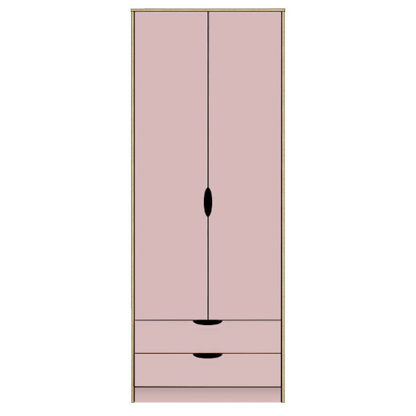 Scandi pink 2 Combi door wardrobe