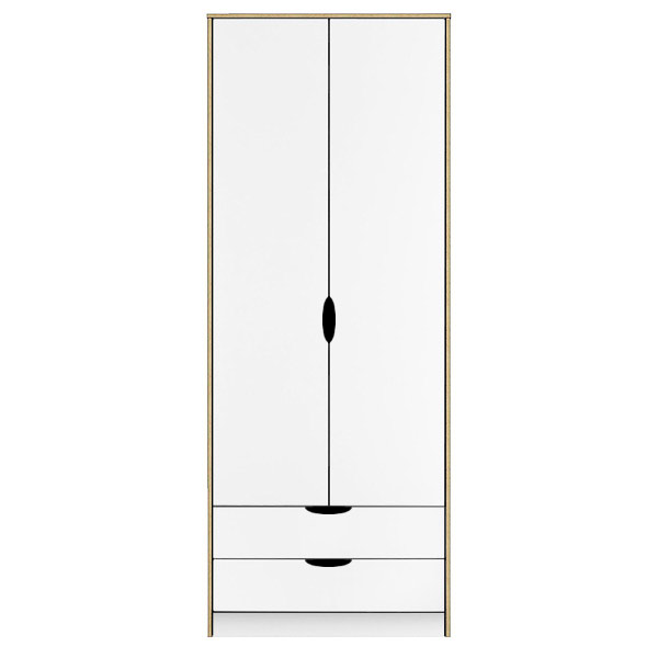 Scandi white 2 door Combi wardrobe