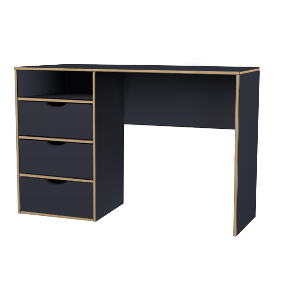 Indigo blue 4 drawer desk