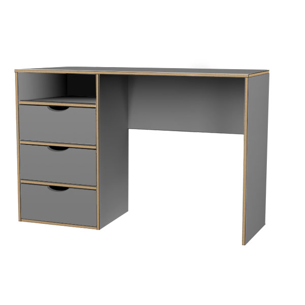 Dusk Grey 4 drawer desk