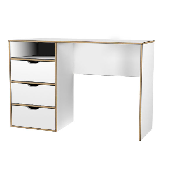 White 4 drawer desk