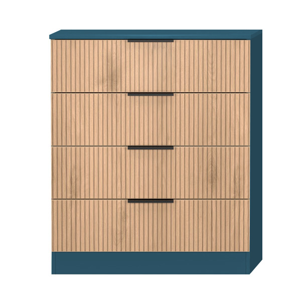 BORA BLUE 4 DRAWER CHEST