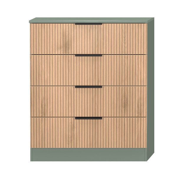 BORA REED GREEN 4 DRAWER CHEST