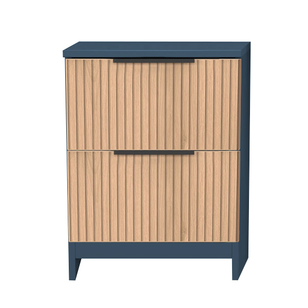 BORA bedside with shelf in blue