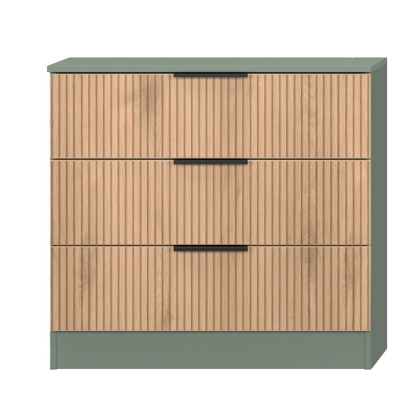 BORA REED GREEN 3 DRAWER CHEST