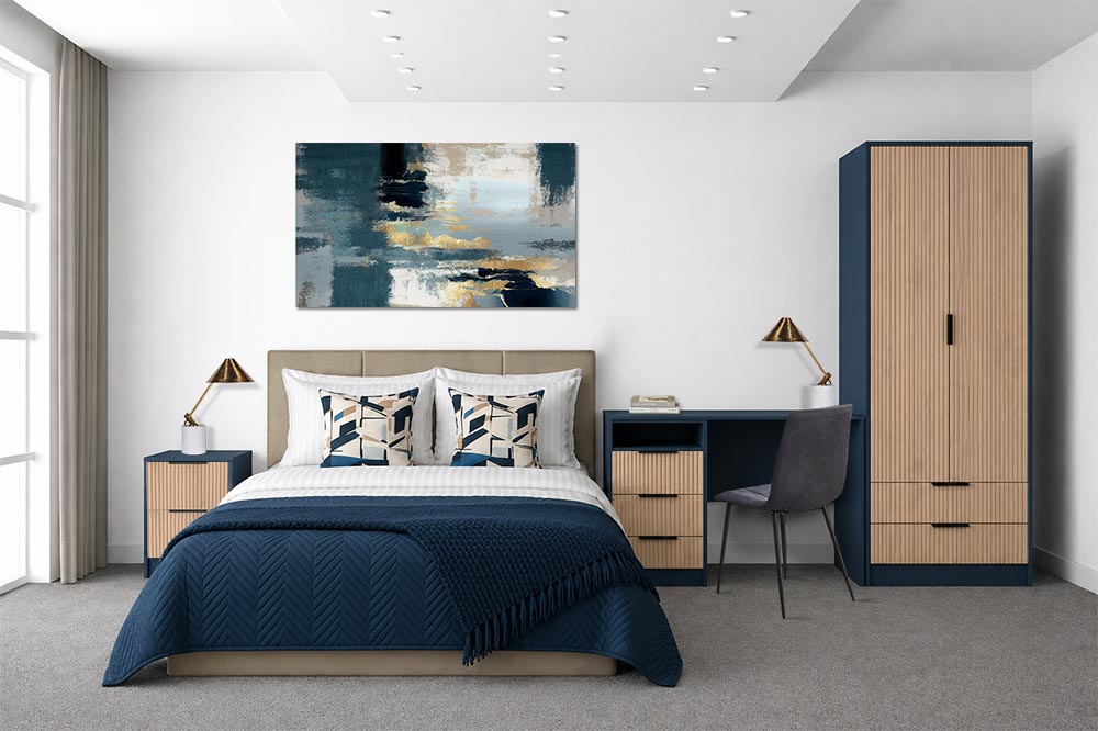 Bora Bedroom Furniture in Blue