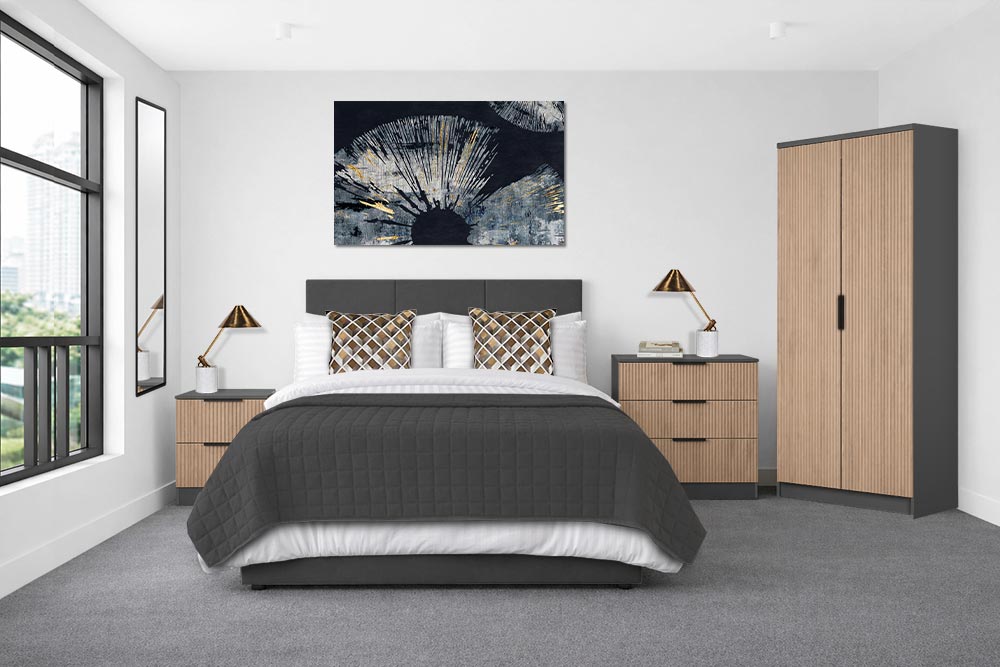 Bora Bedroom Furniture in Grey
