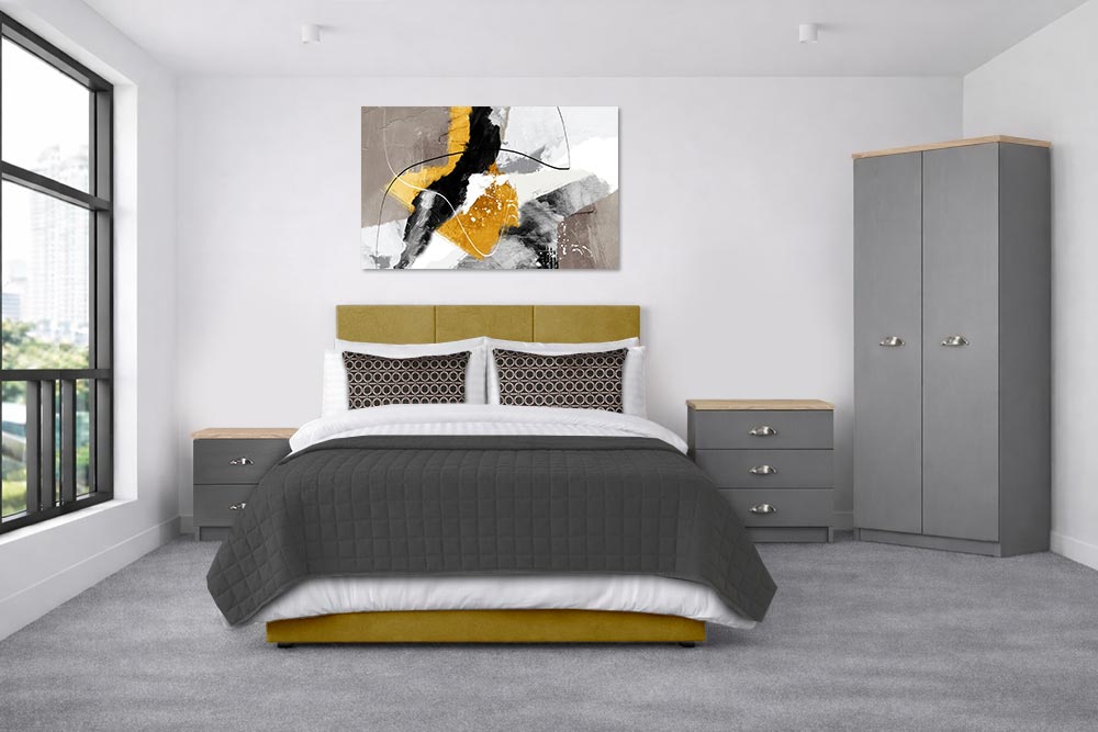 Premium HMO Furniture Package in Grey & Bardolino Oak