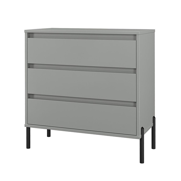 LEONA 3 DRAWER CHEST IN DUSK GREY
