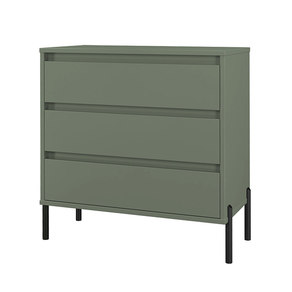 LEONA 3 DRAWER CHEST IN REED GREEN