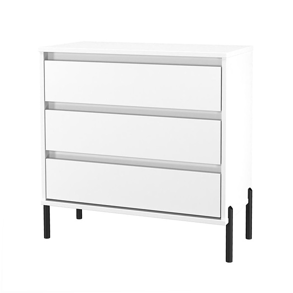LEONA 3 DRAWER CHEST IN WHITE