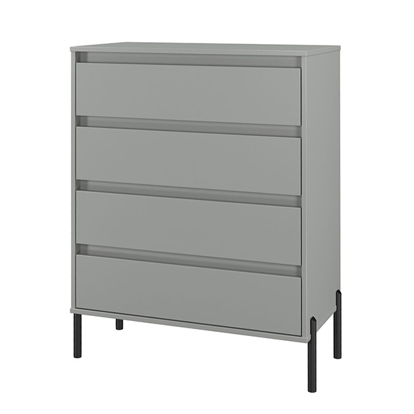 LEONA 4 DRAWER CHEST IN DUSK GREY