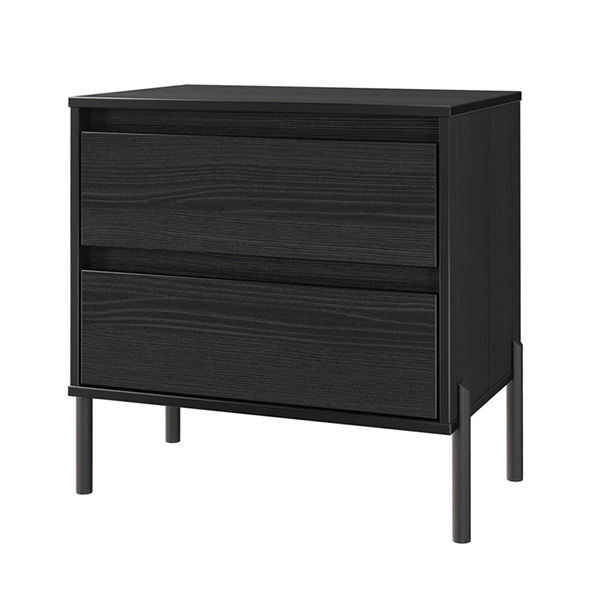 LEONA FURNITURE PACKAGE BEDSIDE IN BLACK