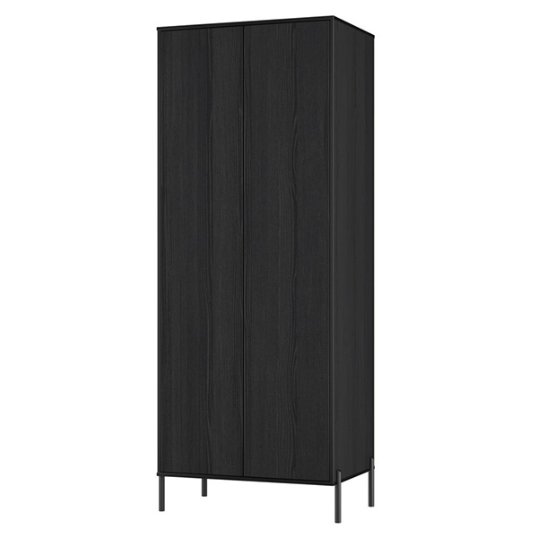 LEONA DOUBLE WARDROBE IN BLACK ASH