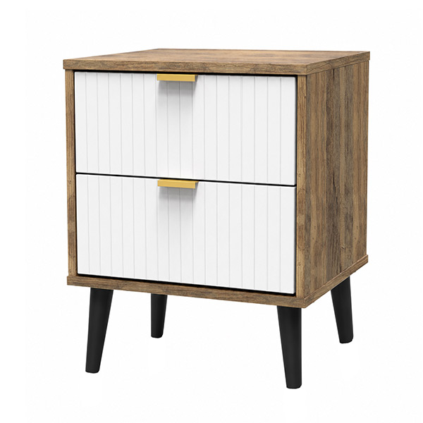 Linear Bedside in white with black handle