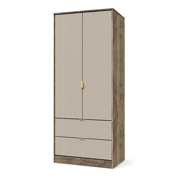 linear combi wardrobe Kashmir vintage black handle