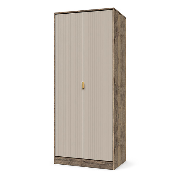 linear double wardrobe kashmir vintage black handle